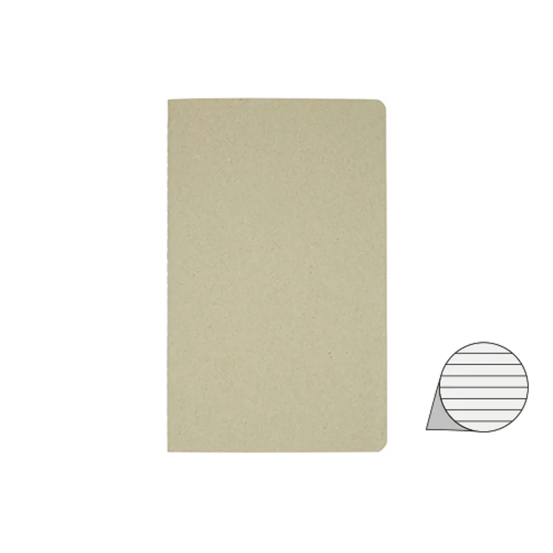 Block notes in cartone riciclato con 80 fogli a righe in 100% FSC made in Italy 20.5x12.5 cm
