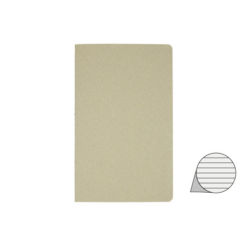 Block notes in cartone riciclato con 80 fogli a righe in 100% FSC made in Italy 20.5x12.5 cm