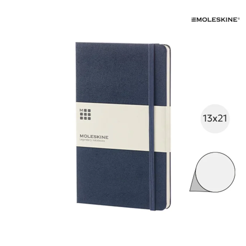 Block note Moleskine con copertina rigida e fogli neutri color avorio 13x21cm