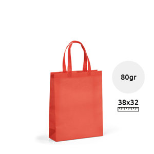 Shopper in TNT in diverse colorazioni con manici lunghi da 80gr 32x38x9cm