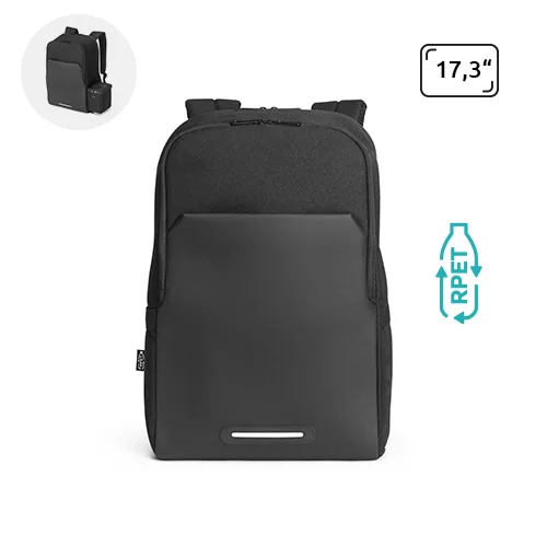 Zaino porta pc da 17.3" e borsa termica in RPET con schienale imbottito e cinghia per trolley