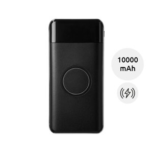 Powerbank in ABS con ricarica wireless e display a LED da 10000mAh fornito in scatola regalo