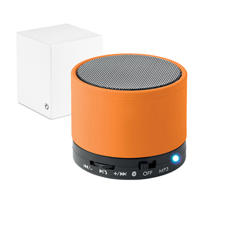 Cassa Wireless 4.2 rotondo con finitura gommata e luce LED