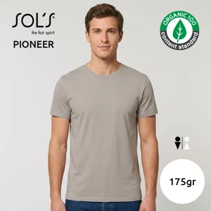 T-shirt SOL'S PIONEER da uomo 100% cotone da coltivazione biologica pettinato in jersey 175gr