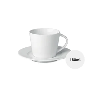 Tazza da cappuccino con piattino in porcellana 180ml