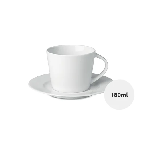 Tazza da cappuccino con piattino in porcellana 180ml