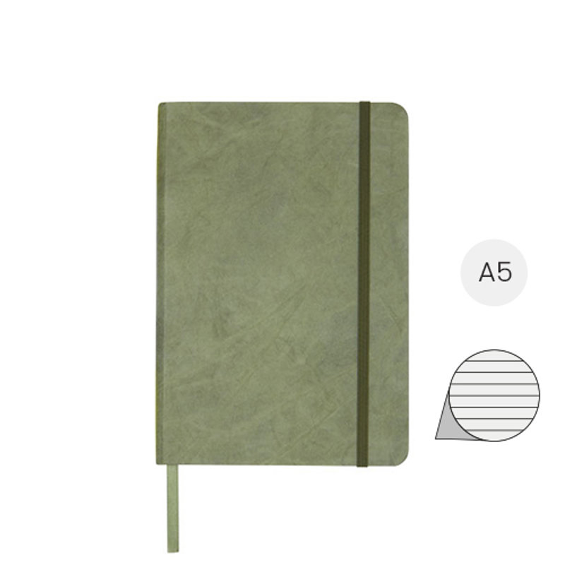 Block notes formato A5 in carta di pietra a righe