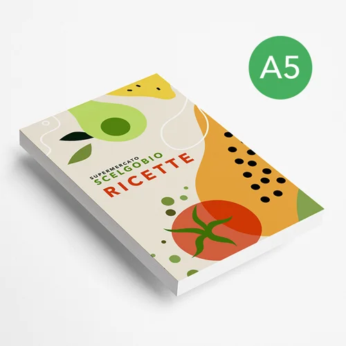 Block Notes A5 da 50 pagine con fogli e Copertina personalizzati