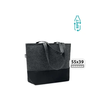 Shopper in feltro e RPET con manici lunghi 55x15x39cm