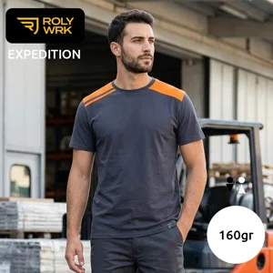 T-shirt da lavoro ROLY WRK EXPEDITION da uomo in cotone e poliestere da 160gr