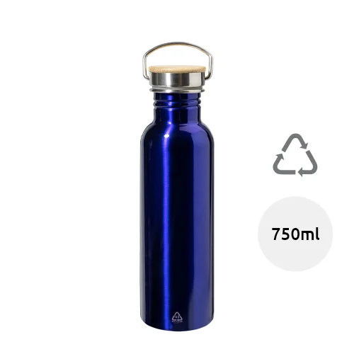 Borraccia in acciaio riciclato con tappo in bambù da 750ml