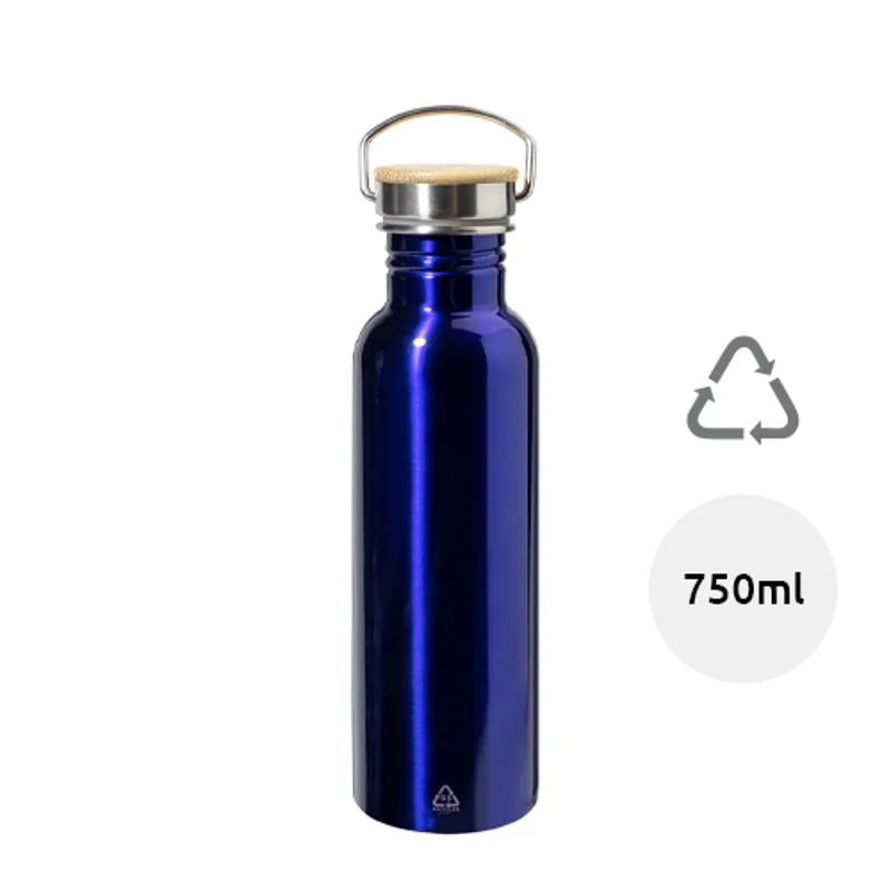 Borraccia in acciaio riciclato con tappo in bambù da 750ml