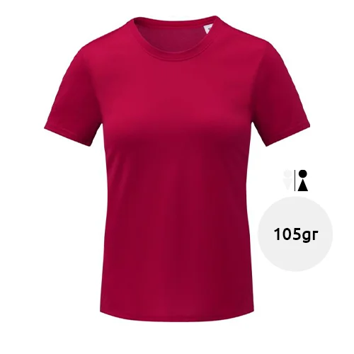 T-shirt in poliestere da donna a maniche corte cool fit 105gr