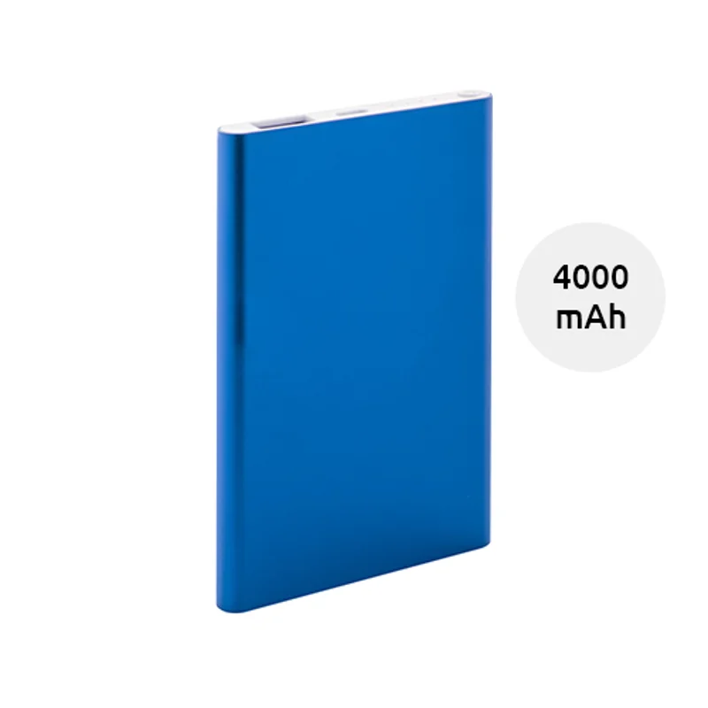 Power bank in alluminio in diverse colorazioni da 4000mAh