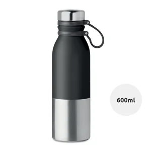 Borraccia in acciaio inossidabile doppio strato con impugnatura in silicone 600ml