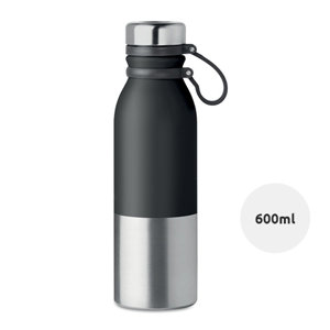 Borraccia in acciaio inossidabile doppio strato con impugnatura in silicone 600ml