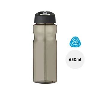 Borraccia sportiva da 650ml realizzata in plastica riciclata con coperchio e beccuccio