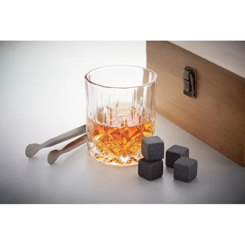Set di bicchieri da whisky da 300ml in confezione regalo in bambù