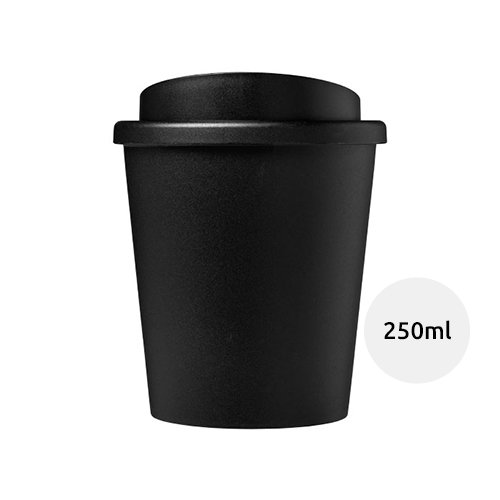 Bicchiere termico Espresso a doppia parete con coperchio a vite realizzato con materiale riciclato al 100% da 250ml