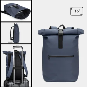 Zaino porta pc 16" Roll Top in PU con maniglia per trolley