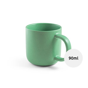 Tazzina da caffè in ceramica finitura opaca ed effetto rustico da 90mL in confezione regalo in carta kraft