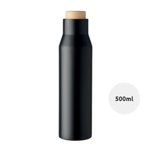 Borraccia doppia parete in acciaio inossidabile con tappo antigoccia in bambù 500ml