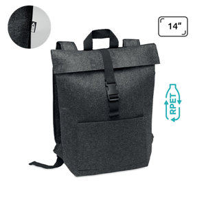 Zaino porta pc da 14" in feltro RPET con chiusura a strappo in cotone