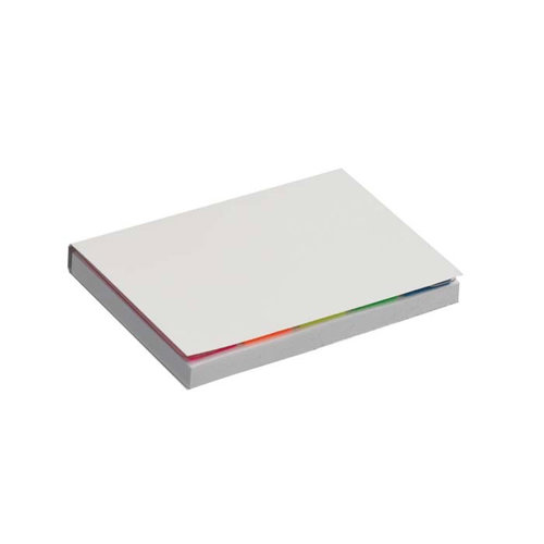 Blocco di foglietti adesivi bianchi con Copertina Morbida e 5 label colorati