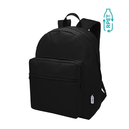 Zaino in RPET con spallacci regolabili e tasca frontale da 16l 43x34x14cm