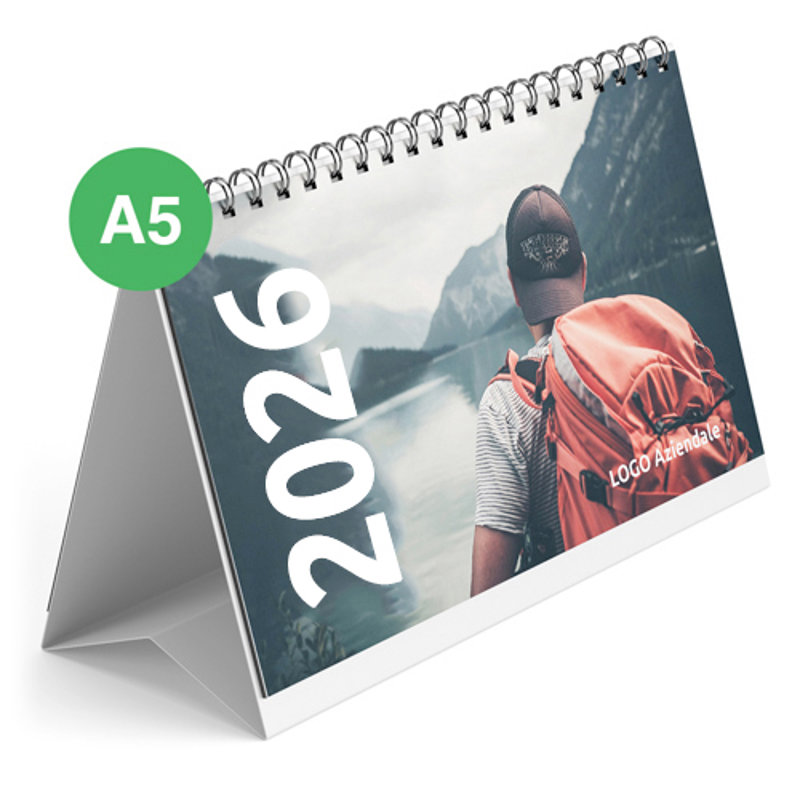 Calendari Aziendali da Tavolo Personalizzati formato A5. Possibilità di richiedere anche il progetto grafico