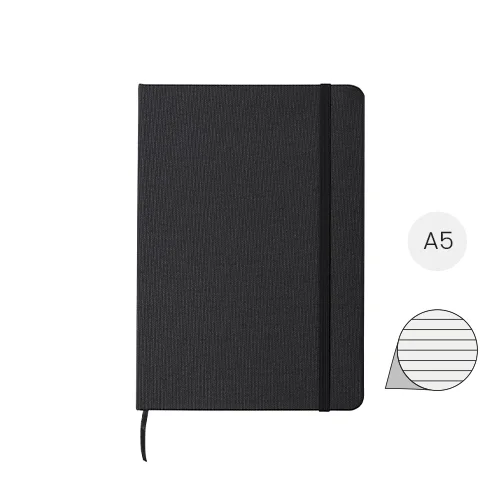 Block notes A5 con copertina in RPET e fogli a righe
