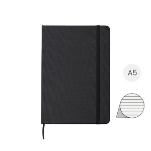 Block notes A5 con copertina in RPET e fogli a righe