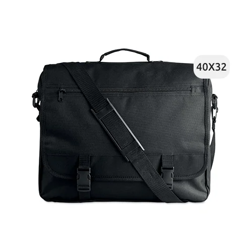 Borsa porta documenti in poliestere 600D con tracolla regolabile 40x10x32cm