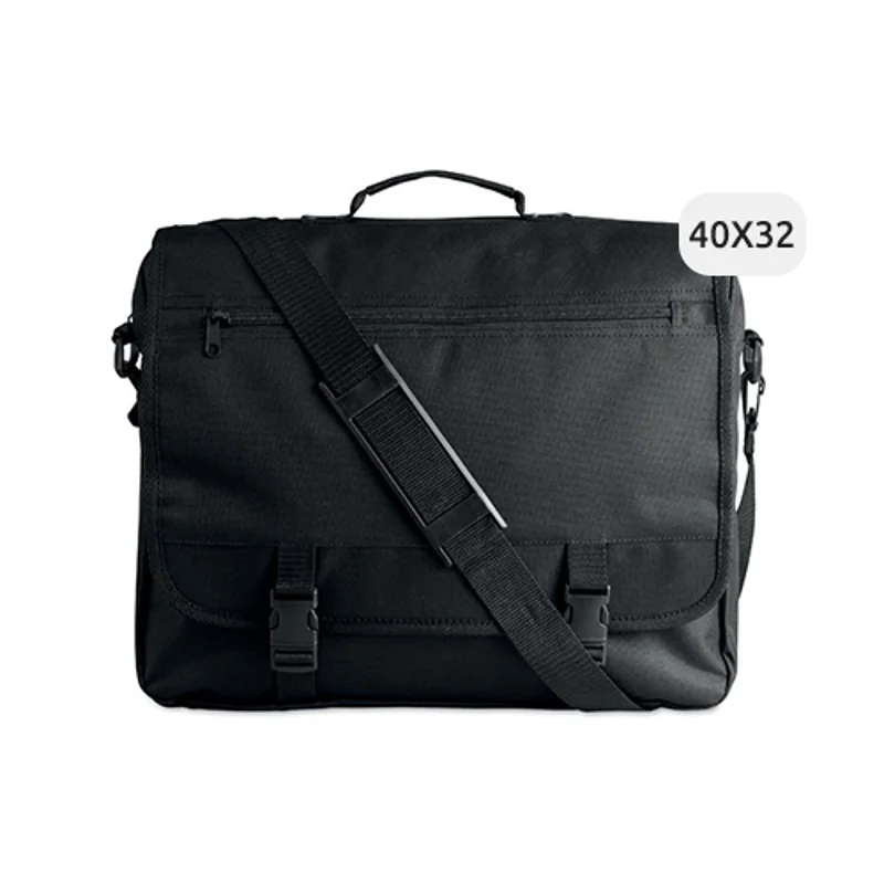 Borsa porta documenti in poliestere 600D con tracolla regolabile 40x10x32cm