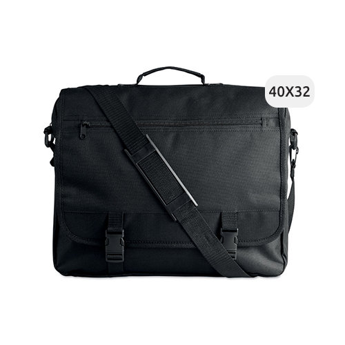 Borsa porta documenti in poliestere 600D con tracolla regolabile 40x10x32cm