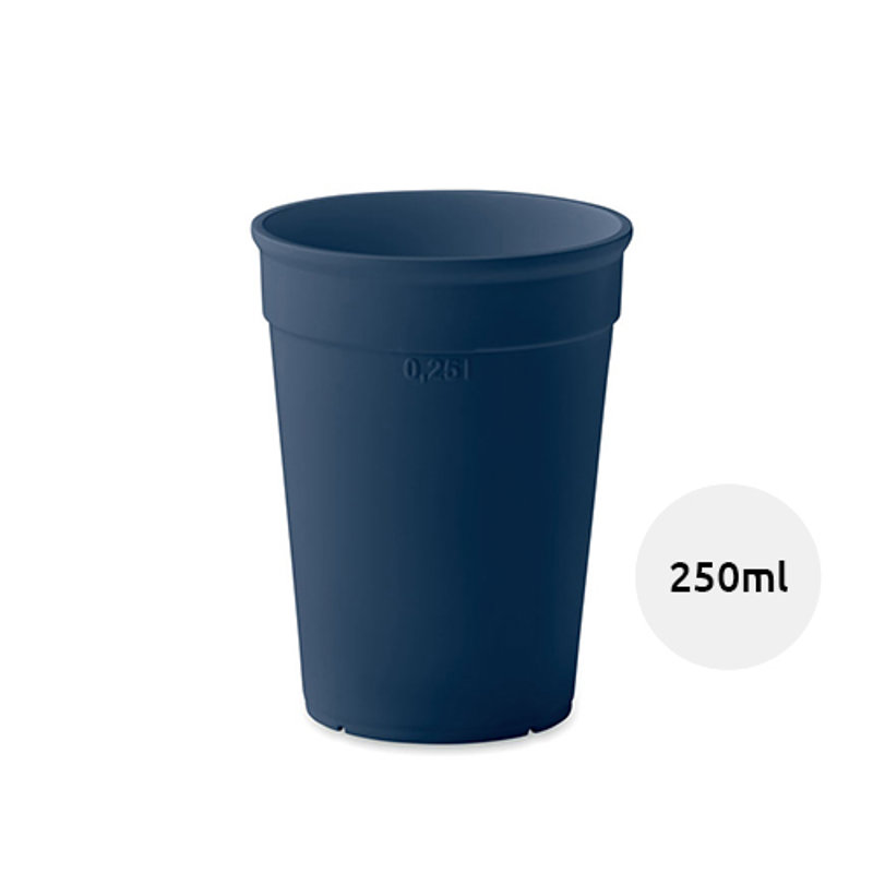 Bicchiere riutilizzabile in PP riciclato da 250ml