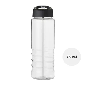 Borraccia sportiva da 750 ml con superficie scanalata coperchio con beccuccio