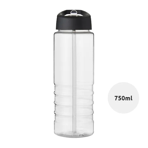 Borraccia sportiva da 750 ml con superficie scanalata coperchio con beccuccio