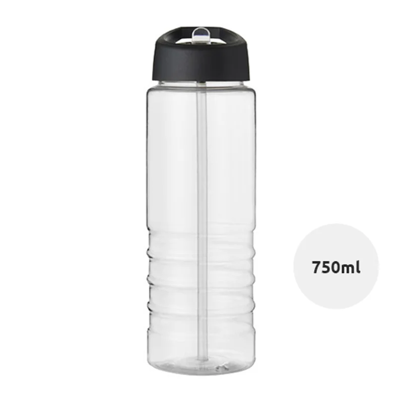 Borraccia sportiva da 750 ml con superficie scanalata coperchio con beccuccio