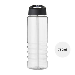 Borraccia sportiva da 750 ml con superficie scanalata coperchio con beccuccio