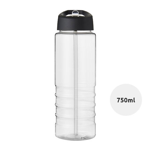 Borraccia sportiva da 750 ml con superficie scanalata coperchio con beccuccio