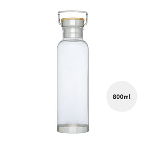 Borraccia in Tritan da 800 ml con coperchio a vite in bambù 
