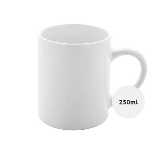 Tazza in ceramica bianca ideale per sublimazione 200ml