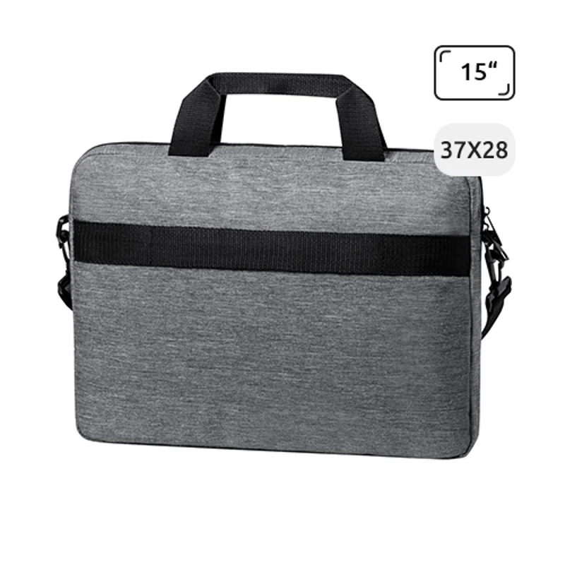 Borsa porta pc da 15" in RPET con tracolla regolabile e aggancio trolley 37x5x28cm