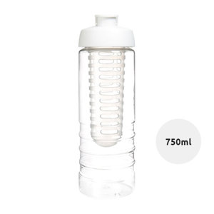 Borraccia sportiva da 750 ml con superficie scanalata e coperchio ermetico e infusore  