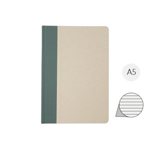 Block note A5 con copertina rigida in plastica riciclata e plastica derivante dalla canna da zucchero fogli a righe