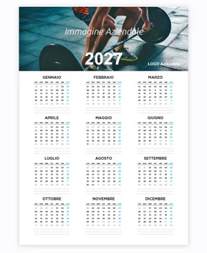 Calendari formato Poster XL Personalizzato Vetricale e Plastificato. Possibilità di richiedere anche il progetto grafico