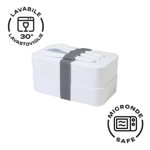 Porta pranzo in plastica antibatterica con posate e posate da 700ml