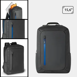 Zaino porta pc da 15.6'' in poliestere 600D impermeabile con schienale e spallacci imbottiti