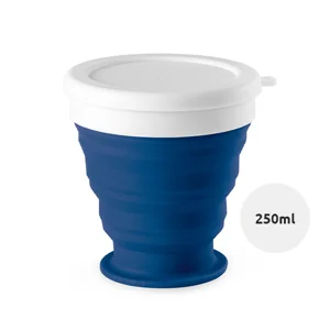 Bicchiere da viaggio pieghevole in silicone 250ml
